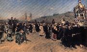 Ilya Repin A Religious Procession in kursk province oil on canvas